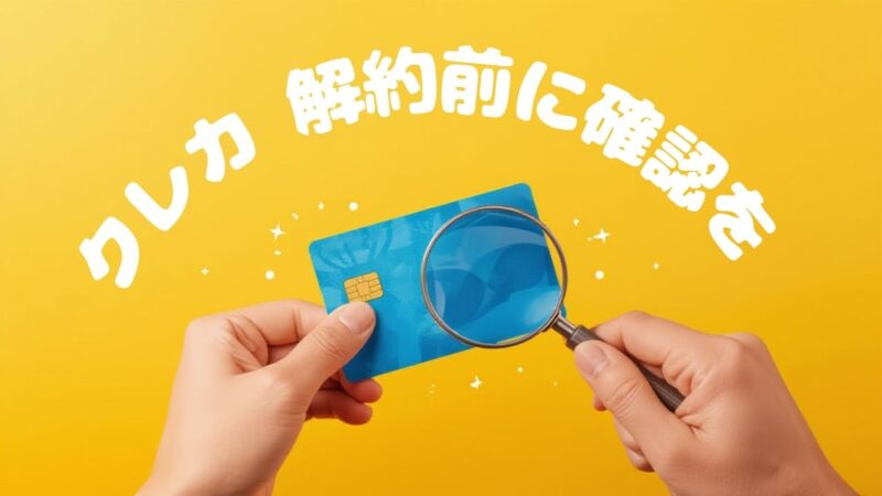 カードは“止める前に確認”が安心です。